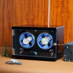 Hộp xoay 2 đồng hồ màu đen HXP02-D