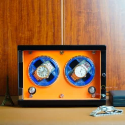Hộp xoay 2 đồng hồ màu đen HXP02-C