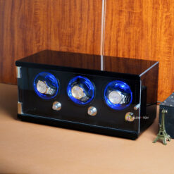 Hộp xoay 3 đồng hồ màu đen HXP03-D